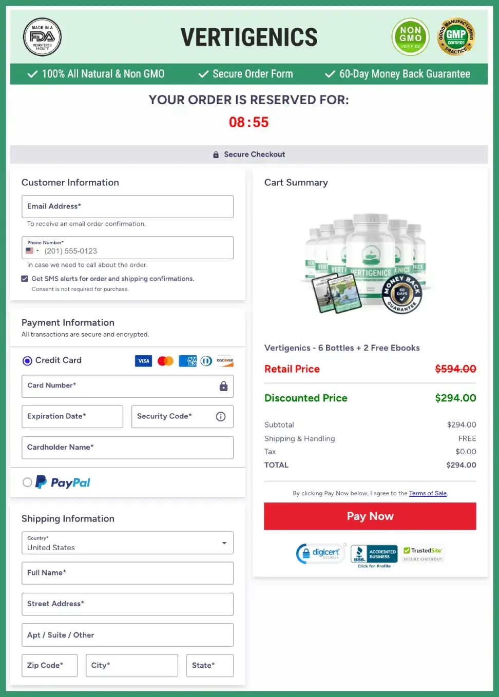Secure checkout badge with encrypted payment protection