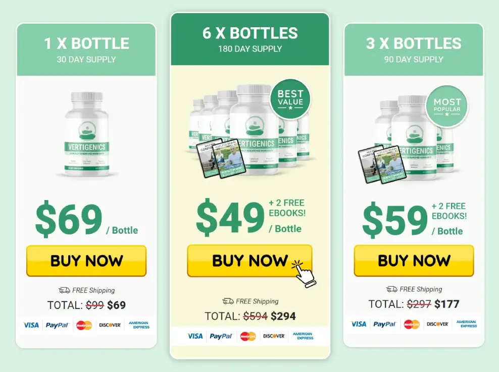 Limited time discount offer on Vertigenics price packages